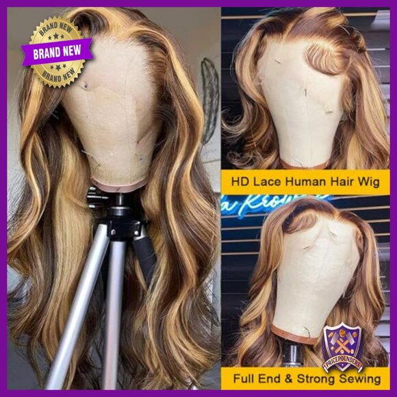 13x6 HD Lace Front Human Hair Wig 28 Inch Body Wave Glueless main image 4